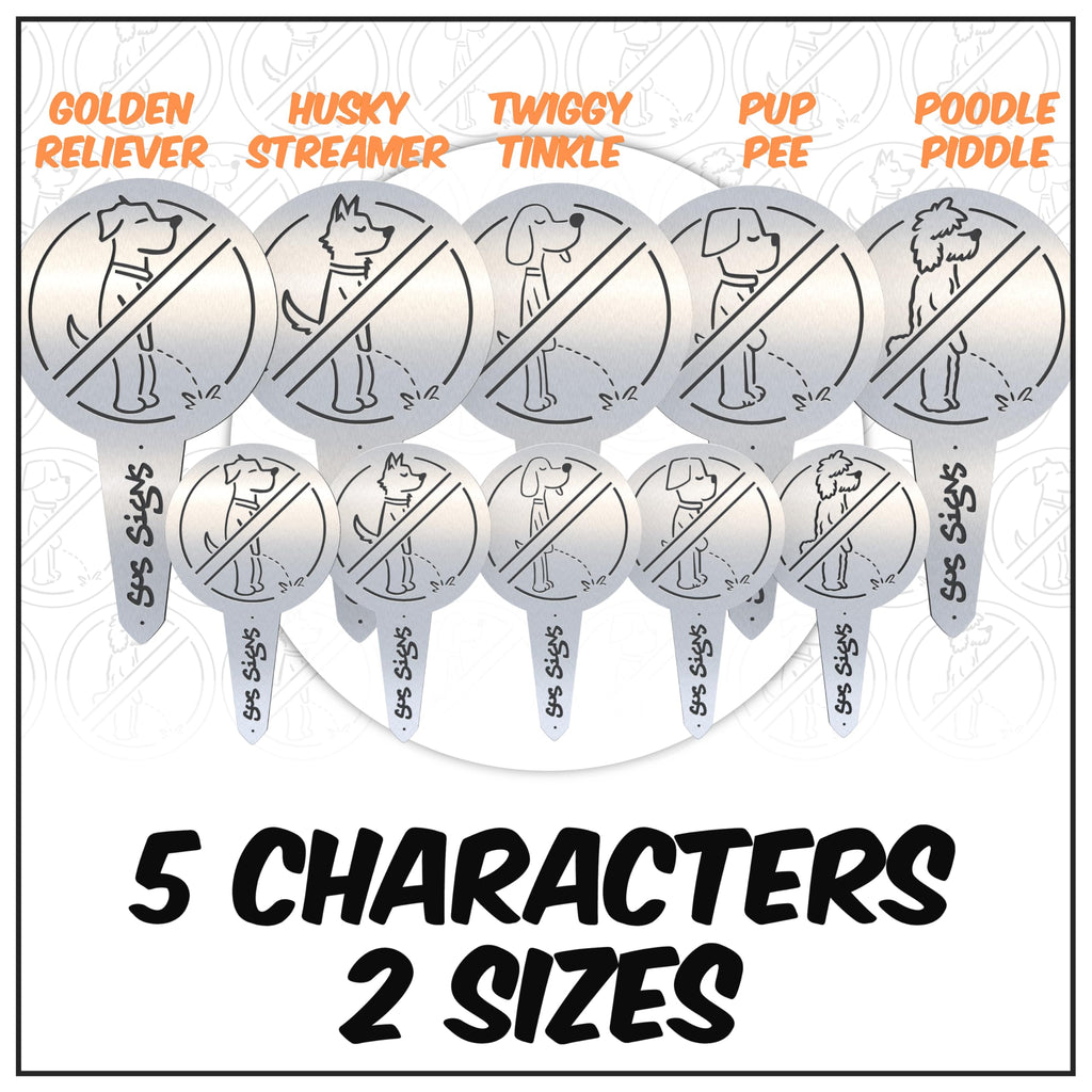 Twiggy Tinkle No Pee SIgns